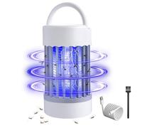 Electric Mosquito Killer Lamp Rechargeable Bug Zapper Small Fly Killer Portable Fly Zapper Uv Insect Zapper with Night Light for Motor Home Indoor Outdoor Garden Patio Terrace Camping Bedroom Quiet
