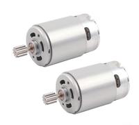Electric Motor 2-Pack 550 24V 40000rpm, High-Quality Single Motor with 1cm Gear for RC Car Boat Model Replacement