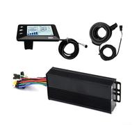 Electric Motor Brushless Controller Kit 36V/48V/52V 1500W/2000W with LCD Display for E-Bikes, Compatible with 22.2mm Handlebars