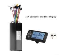 Electric Motor Controller, Brushless Controller And Display Screen Set 15 MOS Intelligent The Third Mock Examination Electric Bicycle Controller, for 35A 36V/48V/52V 1500W Electric Bicycle