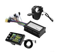 Electric Motor Controller with Display and Throttle Kit 250W for 24V/36V/48V Brushless Motor Systems