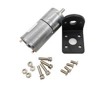 Electric Motor, DC Motor 2PCS JGA25-370 Geared Motor DC 3V Electric Gear High Torque 5/10/15/30/50/60/100/150/300/500rpm Mounting Bracket(10RPM_12V)