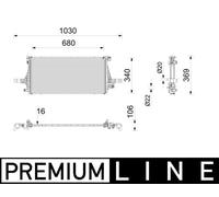 MAHLE Premium Line Electric Motor Coolant Radiator CRE12000P