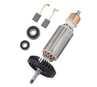 Electric Motor Replacement Part Angle Grinder Armature For Compatible with For 9556NB 9556HN 9557NB, Includes Carbon Brushes and Bearings, Power Tool Repair Component(220V)