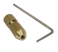 Electric Motor Shaft Clamp Chuck for 2 35mm Shafts with Drill Bit Range from 0 8mm to 1 5mm, Brass Construction with Wrench