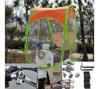 Electric Motorcycle and Electric Bicycles Sunshade Cover Rain Waterproof Universal Cover,Sun Visor Shade Umbrella,Without Rearview Mirror Installation,Orange