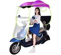 Electric Motorcycle Bicycle Sunshade Cover, Sun Shade Rain Cover Car Scooter Umbrella Canopy Waterproof Cover for Universal Car Motor Scooter,Purple,with Rearview Mirror