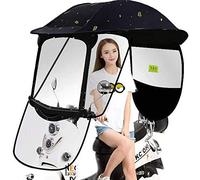 Electric Motorcycle Bicycle Sunshade Shelter Rain Cover, Car Scooter Umbrella Canopy Waterproof Cover with PVC Windshield for Universal Car Motor Scooter,7,with Rearview Mirror