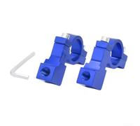 Electric Motorcycle Rearview Mirror Base Fixed Installation Frame Aluminum Alloy Mounting Bracket 8MM Aperture Fit Blue Red Black White Yellow(2PCS Blue)