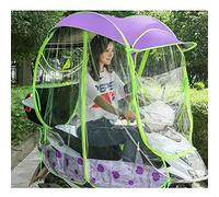 Electric Motorcycle Sunshade Cover, Car Motor Scooter Umbrella Motorcycle Rain Cover Fully Enclosed Motor Scooter Umbrella Mobility Sun Shade & Waterproof Rain Cover (B|Purple)