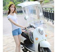 Electric Motorcycle Sunshade Cover, Scooter Umbrella Mobility Rain Cover Waterproof, Battery Car Canopy Umbrella Cover,White,Without Mirror