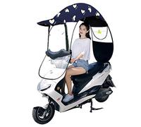 Electric Motorcycles Bicycle Sun Shade Rain Cover, Scooter Waterproof Cover Battery Car Umbrella Canopy Suitable for All Kinds of Electric Vehicles,4,with Rearview Mirror