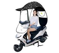 Electric Motorcycles Bicycle Sun Shade Rain Cover, Scooter Waterproof Cover Battery Car Umbrella Canopy Suitable for All Kinds of Electric Vehicles,2,with Rearview Mirror