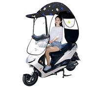 Electric Motorcycles Bicycle Sun Shade Rain Cover, Scooter Waterproof Cover Battery Car Umbrella Canopy Suitable for All Kinds of Electric Vehicles,1,with Rearview Mirror