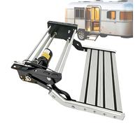 Electric Motorhome Step,Single/Double Layer Optional, With LED Lighting, Load Capacity:400 LBS, Save Effort When Pedaling, For Motorhomes, Caravans