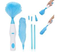 Electric Motorised Duster, 360° Rotation Battery Powered Feather Duster | Extended Electric Spin Dust Collector Cleaning Brush Chicken Feather Duster Window Blinds Furniture Cleaning Tool