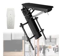 Electric Motorized Pitched Roof Ceiling TV Mount for 32-65 Inch Screens, Flip Down with 0-75° Angle Adjustment for Flat Monitors on Slanted Ceilings