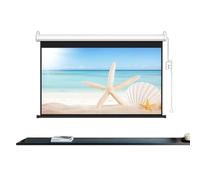 Electric Motorized Projector Screen 60 inch, 4:3 16:9, 4K 3D HD, Automatic Retractable Projection Screen with Remote for Indoor Outdoor Use