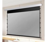 Electric Motorized Projector Screen, Ultra HDR, Remote Control, 4:3 and 16:9, White Fiberglass, Ideal for Meetings, Schools, and Home Use, 72 inch