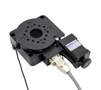 Electric Motorized Rotating Platform, 360° Rotation Stage, 100MM Precision Worm Gear Rotary Table, 99lb Load Capacity, Reduction Ratio 1/180