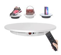 Electric Motorized - Rotating Turntable Display Stand(42 Cm), with Remote, 100Kg/220 Lbs Capacity, Speed: 22-60 S/R, 45/90/180/360° Rotation, for Product Presentation,White