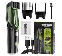 Electric Moustache - Portable Waterproof Bare Razor with Vacuum, Rechargeable Battery & Comb Attachment | Lightweight Beard Cuts for Men, Ideal for Wet and Dry Shaving