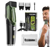 Electric Moustache Trimmer, Vacuum Beard Shaver, IPX6 Waterproof Moustache Trimmer with 2 Combs | Portable Shaver, Rechargeable Beard Shaver for Moustache, Favorites, Facial Hair