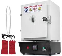 Electric Muffle Furnace for Jewelry Casting with Temperature Controller, 1150℃ Laboratory Kiln and Observation Window for Wax Burnout and Sintering