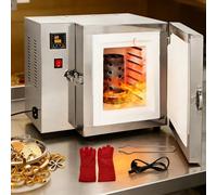Electric Muffle Furnace for Pottery and Metal Melting, High-Temperature Ceramic Kiln for Laboratory and Jewelry Works