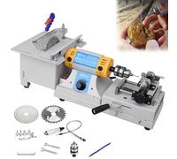 Electric Multi-Function Table Saw, Jewelry Buffer Polisher for Woodworking and Jade Carving, 0-10000r/min, Ideal for Grinding, Polishing, Drilling