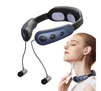 Electric Muscle Massager, Electric Neck Massager - Relaxing Neck Massager with Headphones, Relieves Neck Strain, Adjustable Wireless Neck Massager for Deep Tissue for Massagers