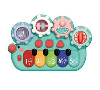 Electric Music Toy Cartoon Hedgehog Shape with Light, Electronic Piano Motor Skills Toy from 2 3 4 Years, Educational Toy for Boys and Girls Christmas Birthday (Green)