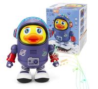 Electric Musical Dancing Duck Robot Toy, Interactive Space Duck Toy, Dancing Space Ducks Toys with Music LED Lights, Early Educational Musical Toys for Children 3+ Girls Boys Birthday