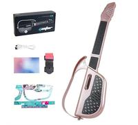 Electric Musical Guitar,Smart Stringless Guitar - Foldable Learning Guitar Toy for Beginners with LED Lights, Chord Buttons & Strum Board, Portable USB Rechargeable Musical Instrument Gift