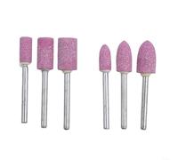 Electric Nail Art Drill Bits 6PCS Red Corundum Grinding Heads Set for Various Drilling Tools, for Professional and DIY Use