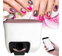 Electric Nail Art Printer, 4800 DPI Portable Machine with Wifi App, Automatic Nail Shape Recognition, Fast 10s Drawing for Home Use