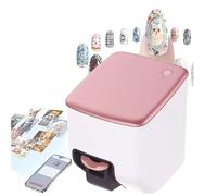 Electric Nail Art Printer with WiFi Control, Automatic Nail Shape Recognition, 10-Second Fast Drawing, Intelligent 3D Nail Painting Machine for Home Use