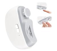 Electric Nail Clipper, 2026 New Upgraded 3-in-1 Nail Trimmer with Polishing, 2-Speed Adjustable Nail Cutter with LED Light, Multifunctional Electric Nail Clippers for Seniors Babies Adults (White)