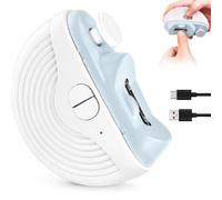 Electric Nail Clipper, 3-in-1 Multi-Functional Nail Cutter with LED Light & Nail Scraps Storage, 3 Speeds Automatic Fingernail Clipper Nail File, Electric Nail Trimmer for Adults, Seniors, Kids