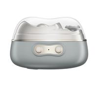 Electric Nail Clipper 4-in-1 Automatic Nail Trimmer with Safety Grinder, Polisher, and UV Light - Portable Rechargeable Manicure Pedicure Tool for Home & Travel (Grey)