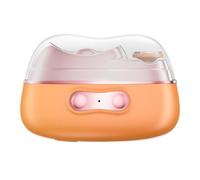 Electric Nail Clipper 4-in-1 Automatic Nail Trimmer with Safety Grinder, Polisher, and UV Light - Portable Rechargeable Manicure Pedicure Tool for Home & Travel (Orange)