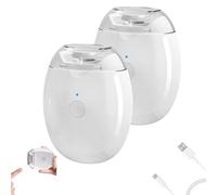 Electric Nail Clipper, Electric Automatic Nail Clipper & Trimmer, Automatic Nails Clippers with Led Light and 3 Speeds, for Baby, Kids, Adults with Transparent Dust-Proof Case (2Pcs)