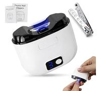 Electric Nail Clipper, Nail Trimmer Nail Polisher 2 in-1, Automatic Nail Clipper with LED Light & 3 Speeds, for Baby Kids Seniors Weak Hands