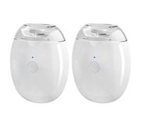 Electric Nail Clipper with LED Light & 3-Speed Quiet - 2 Pack Universal Automatic Fingernail Grinder with Nail Scraps Storage | USB Rechargeable Safety Fingernail Polishing Trimmer for All Ages Use