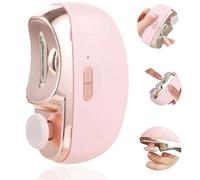 Electric Nail Clippers, 2 in 1 Electric Nail Clipper and Nail Cutter with LED Light, Rechargeable & 2 Speeds, Electric Nail File for Babies, Kids, Adults and Seniors (Pink)