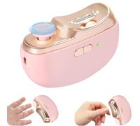 Electric Nail Clippers, 2 in 1 Electric Nail Clipper and Nail Cutter with LED Light, Rechargeable & 2 Speeds, Electric Nail Trimmer for Babies, Kids, Adults and Seniors (Pink)