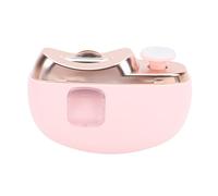 Electric Nail Clippers 2-in-1 Nail Trimming and Polishing Tool Type-C Rechargeable Automatic Nail Trimmer with LED Light 2 Speeds for Seniors & Weak Hands (Pink)