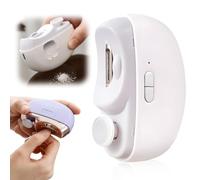 Electric Nail Clippers, 2026 New Electric Nail Trimmer with 2 Speeds, 2-in-1 Automatic Nail Cutter and Storage Box, Trimming and Polishing for Baby, Adults, Elderly (White)