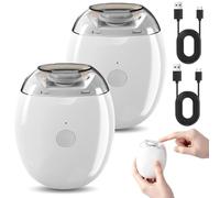 Electric Nail Clippers, 2PCS Universal Automatic Nail Trimmer, 3 in 1 Electric Nail File with 3 Speed Settings, LED Light & Clip Storage, Fingernail Cutter Polishing for Seniors Adults Babies