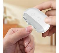 Electric Nail Clippers, 3 in 1 Cutting Grinding Automatic and Nail Scraps Storage, 2 Speed with Led Light, Electric Nail Cutter for Toenails, Safety Nail Trimmer for Baby Elderly Adult (White)